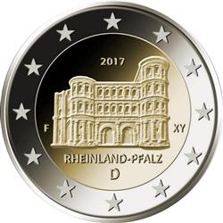 Obverse of Germany 2 euros 2017 - Rheinland-Pfalz: Porta Nigra 