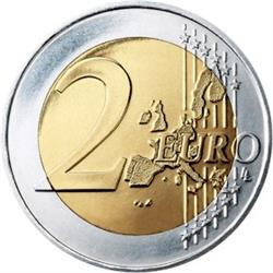 Reverse of Greece 2 euros 2009 - 10th anniversary of the EMU and the birth of the euro