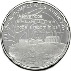 Reverse of Greece 10 euros 2011 - Acropolis - Special Olympics 2011