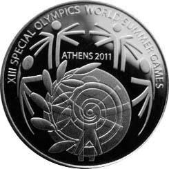Reverse of Greece 10 euros 2011 - Panathenean Stadium - Special Olympics 2011