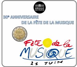 Obverse of France 2 euros 2011 - 30th Anniversary of Fete de la Musique