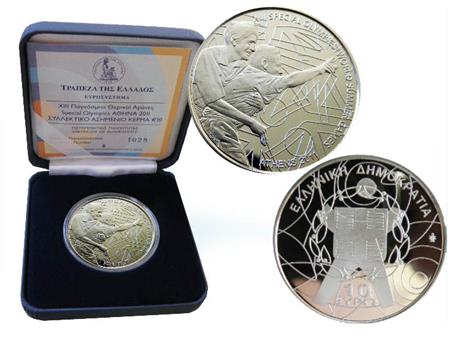 Obverse of Greece 10 euros 2011 - Special Olympics 2011