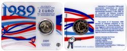 Obverse of Slovakia 2 euros 2009 - 20th Anniversary of the Start of the Velvet Revolution