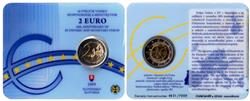 Obverse of Slovakia 2 euros 2009 - 10th anniversary of the EMU and the birth of the euro