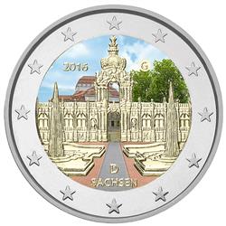 Obverse of Germany 2 euros 2016 - Zwinger Palace in Dresden