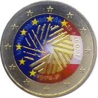 Image of Latvia 2 euros colored euro