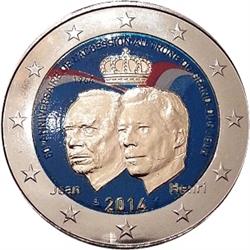 Obverse of Luxembourg 2 euros 2014 - Grand Duke Jean Accession to the Throne
