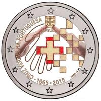 Image of Portugal 2 euros colored euro
