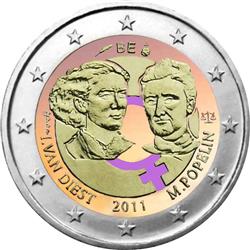 Obverse of Belgium 2 euros 2011 - 1st Centenary of the International Women's Day
