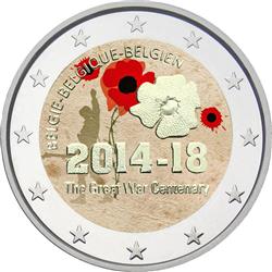 Obverse of Belgium 2 euros 2014 - The Great War Centenary
