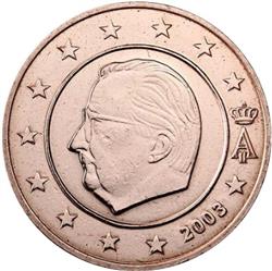 Obverse of Belgium 5 cents 2005 - Effigy and monogram of King Albert II