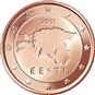 National side of Estonia 5 cents coin