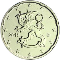 Obverse of Finland 20 cents 2009 - The heraldic lion of Finland