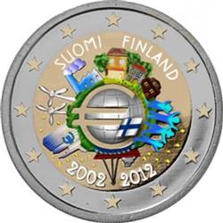 Obverse of Finland 2 euros 2012 - 10 years of euro banknotes and coins