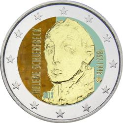 Obverse of Finland 2 euros 2012 - 150th anniversary of birth of Helene Schjerfbeck