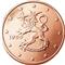Photo of Finland - 5 cents 2001 (The heraldic lion of Finland)