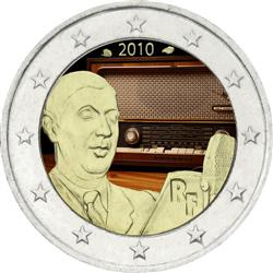 Obverse of France 2 euros 2010 - 70th Anniversary of General De Gaulle's Appeal of 18 June