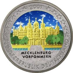 Obverse of Germany 2 euros 2007 - Mecklenburg -West Pomerania - Schwerin Castle 