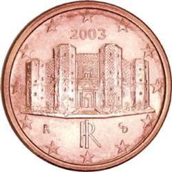 Obverse of Italy 1 cent 2008 - Castle del Monte