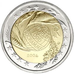 Obverse of Italy 2 euros 2004 - 5th decade of the World Food Programme