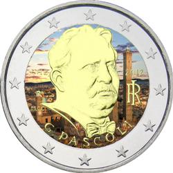 Obverse of Italy 2 euros 2012 - 100 Years since the Death of Giovanni Pascoli