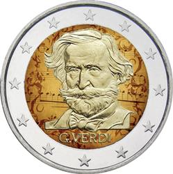 Obverse of Italy 2 euros 2013 - 200th Anniversary of the Birth of Giuseppe Verdi