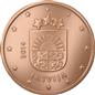 National side of Latvia 5 cents coin