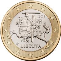 Image of Lithuania 1 euro coin
