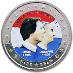 Obverse of Luxembourg 2 euros 2005 - Birthday Grand Duke Henri