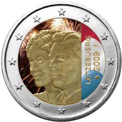 Obverse of Luxembourg 2 euros 2009 - Charlotte's Accession to the Throne