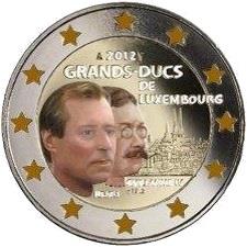 Obverse of Luxembourg 2 euros 2012 - 100 anniversary of the death of Grand Duke William IV