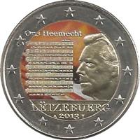 Image of Luxembourg 2 euros colored euro