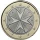 Photo of Malta 1 euro The eight-pointed Maltese cross
