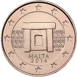 Obverse of Malta 2 cents 2016 - Altar of prehistoric temple of Imnajdra