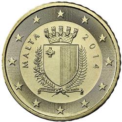 Obverse of Malta 50 cents 2013 - The emblem of Malta