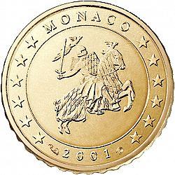 Obverse of Monaco 10 cents 2003 - The monogram of Prince Albert II