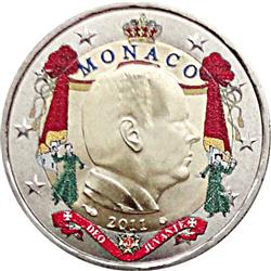 Obverse of Monaco 2 euros 2011 - H.S.H. Prince Albert II
