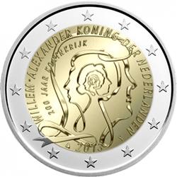Obverse of Netherlands 2 euros 2013 - 200th Anniversary of the Kingdom of the Netherlands