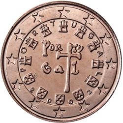 Obverse of Portugal 2 cents 2002 - First Portuguese Royal Seal - AD 1134