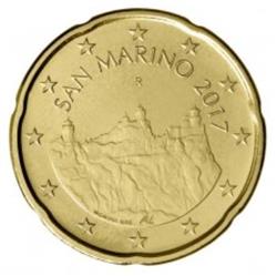 Obverse of San Marino 20 cents 2017 - The Three Towers Of San Marino