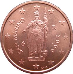 Obverse of San Marino 2 cents 2003 - Statue of Liberty