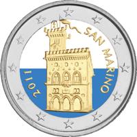 Image of San Marino 2 euros colored euro