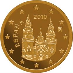 Obverse of Spain 1 cent 2016 - The Cathedral Santiago de Compostela