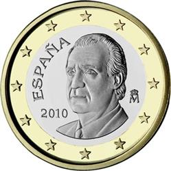 Obverse of Spain 1 euro 2012 - King Juan Carlos I de Borbon y Borbon