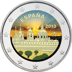 Obverse of Spain 2 euros 2013 - Monastery and Site of the Escorial, Madrid