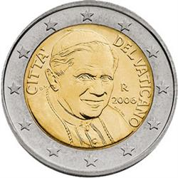 Obverse of Vatican 2 euros 2011 - Portrait of His Holiness Pope Benedict XVI