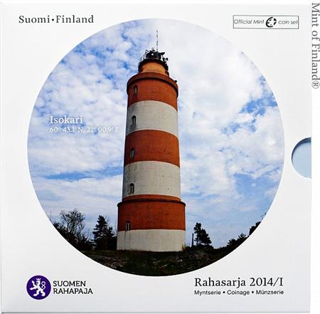 Obverse of Finland Official Blister - Isokari Lighthouse 2014