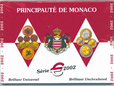 Obverse of Monaco Official Blister 2002