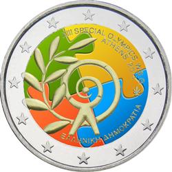 Obverse of Greece 2 euros 2011 - XIII Special Olympics World Summer Games