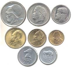 Obverse of Greece Complete Year Set 1978